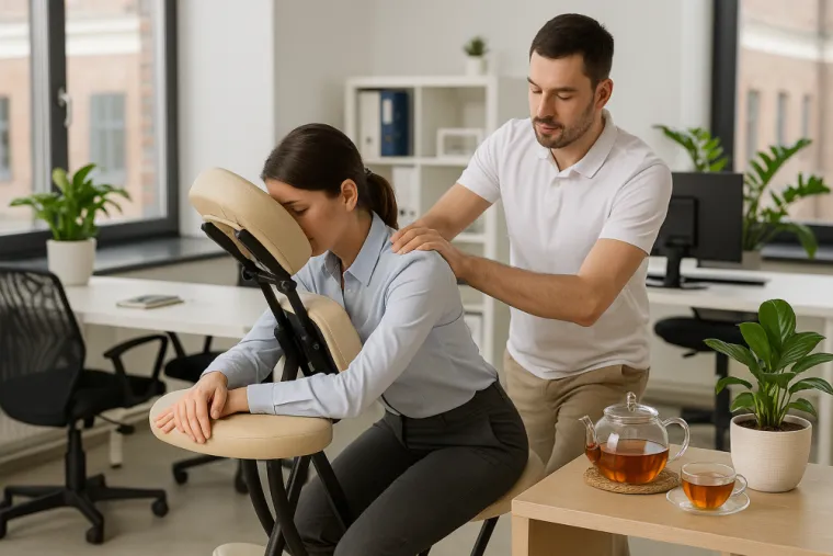UGECAM PACA & Serenity Bien-être : massage assis en entreprise dans le Var (Golfe de Saint-Tropez et alentours), Golfe de Saint-Tropez, Serenity Bien-Être